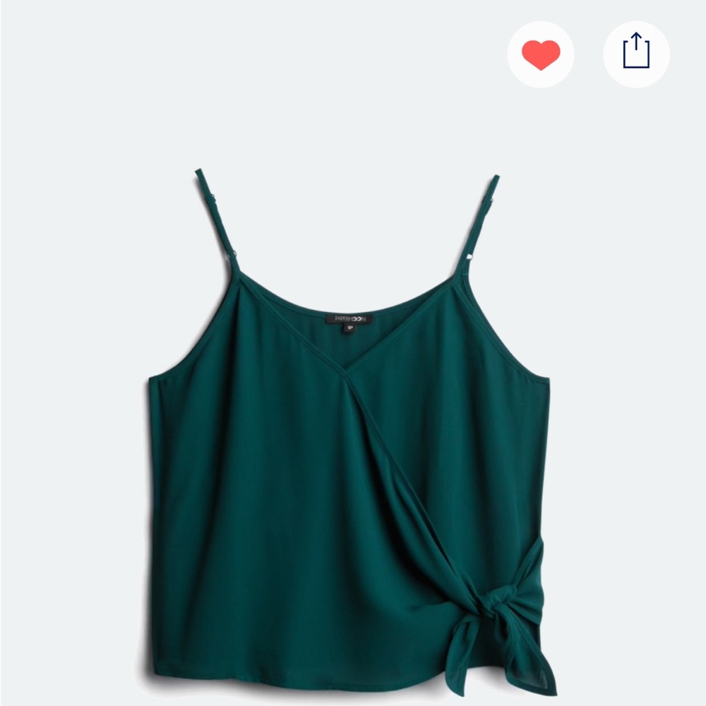 Papermoon Teal Camisole with Tie Detail